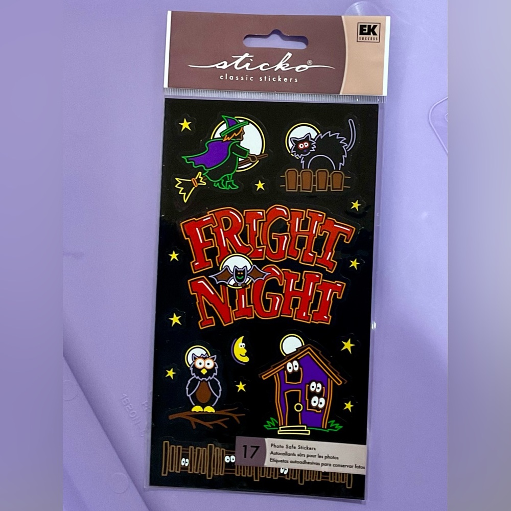 ⭐️2 for $5!  EK Success sticko stickers - Neon Fright Night